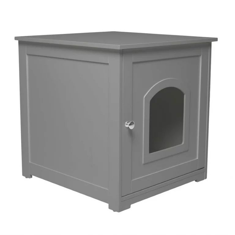 zoovilla Kitty Litter Loo Indoor Hidden Litter Box Enclosure Furniture, Gray | Walmart (US)