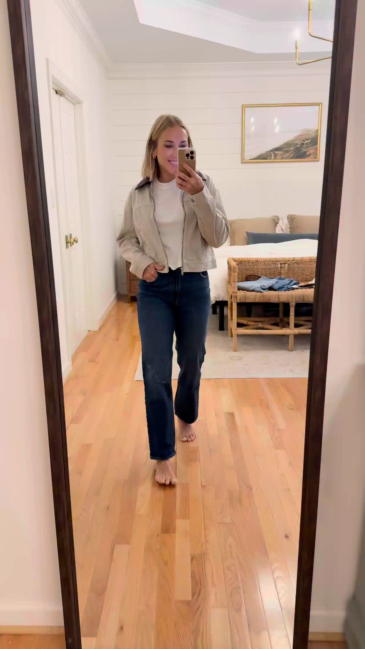 Abercrombie Jacket & High Rise 90s Straight Denim 

 #LTKFallSale #LTKSaleAlert #LTKStyleTip