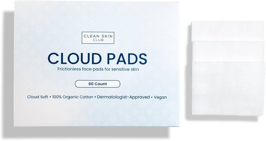 Clean Skin Club Cloud Pads, Ultra-Soft & Thick Face Pads, 100% Organic Cotton Dermatologist-Appro... | Amazon (US)
