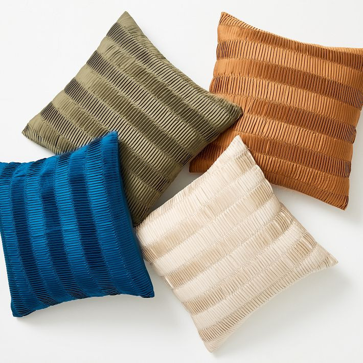 Vertical Pleated TENCEL™ Pillow Cover | West Elm (US)