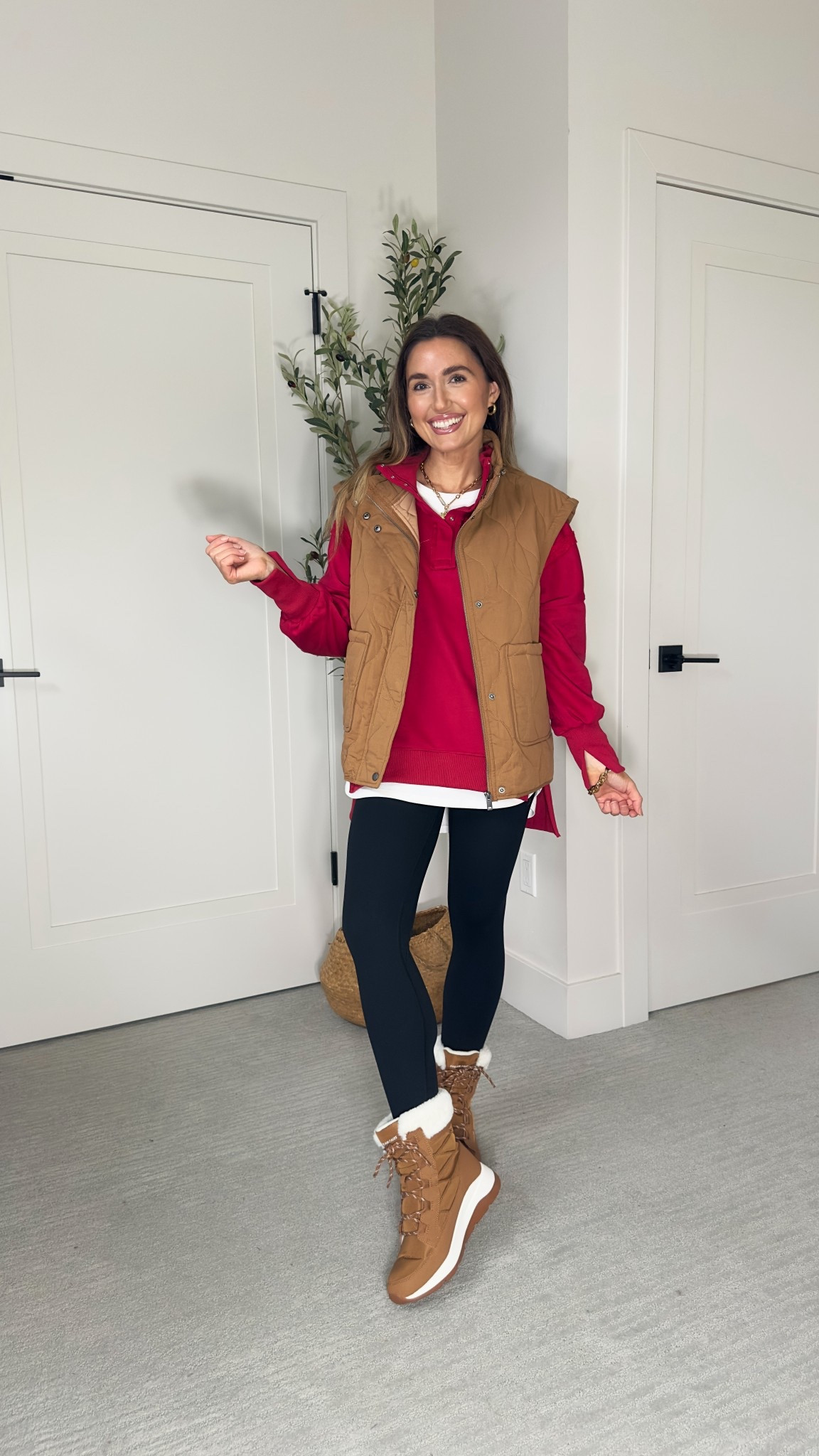 Layers done right with this comfy winter outfit all from Amazon!
Waterproof winter boots, leggings, pullover in color deep red, quilted puffer vest that’s not bulky!!
Everything fits tts 

#LTKootd #LTKPetite #LTKHoliday