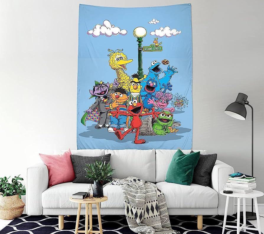 Jay Franco Sesame Street Retro Gang Tapestry – 60 x 80 Inch Wall Hanging Features Elmo and His ... | Amazon (US)