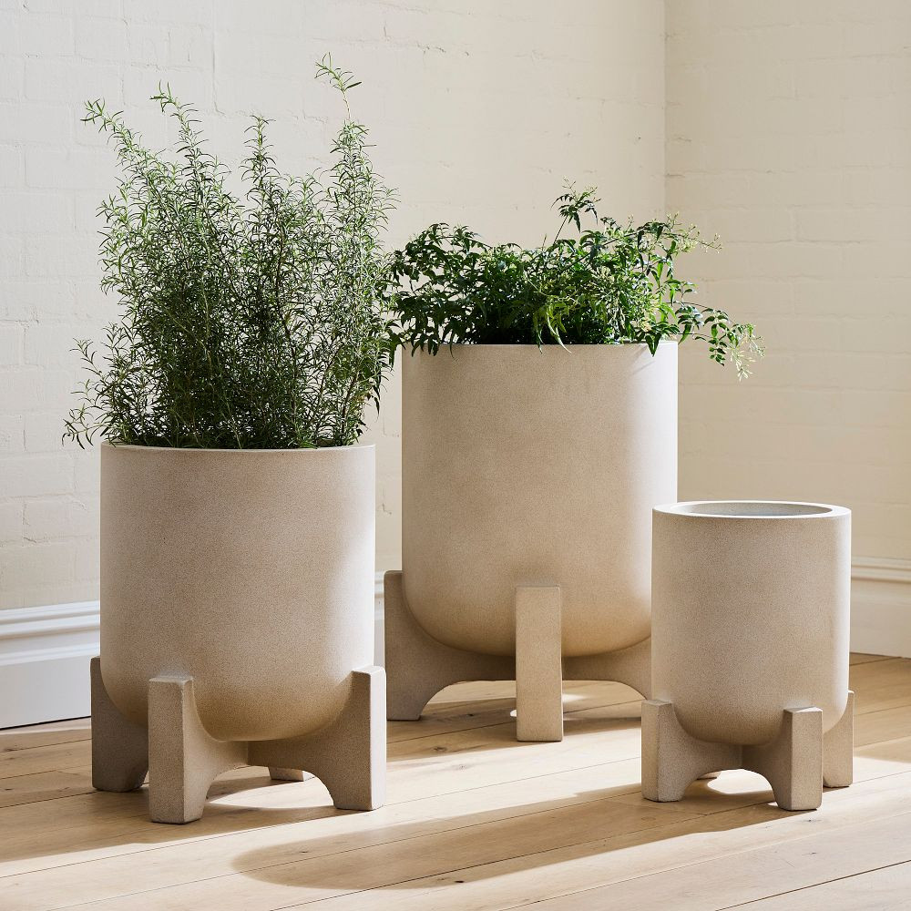 Cady Cradled Ficonstone Indoor/Outdoor Planters | West Elm (US)