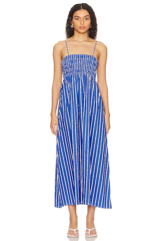 FAITHFULL THE BRAND x REVOLVE Marieka Midi Dress in Blue Stripe from Revolve.com | Revolve Clothing (Global)