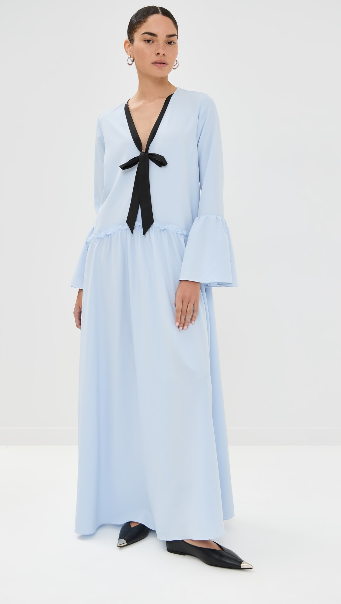 Kika Vargas Geral Dress Baby Blue Light Polyester | Shopbop | Shopbop