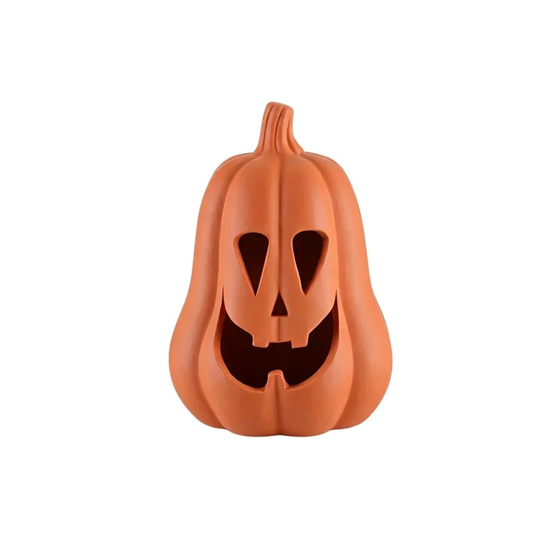 Voglyf Fall Decor Halloween Decorations, Terracotta Pumpkin Decoration Handmade Clay Pumpkin Lant... | Walmart (US)