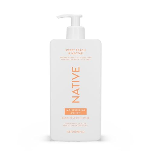 Native Body Lotion Contains Naturally Derived Plant-Based Moisturizers for Women and Men | Restores Dry Skin, Peach & Nectarine, 16.5 fl oz | Amazon (US)
