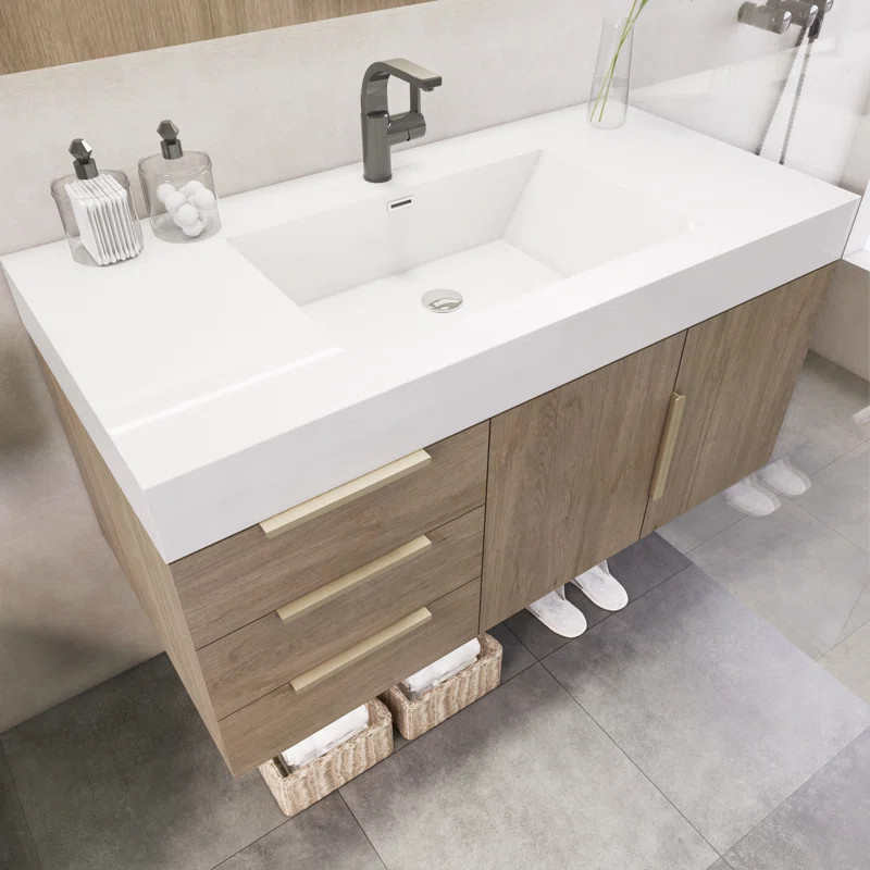 Funston 41.9'' Single Bathroom Vanity with Acrylic Top | Wayfair North America