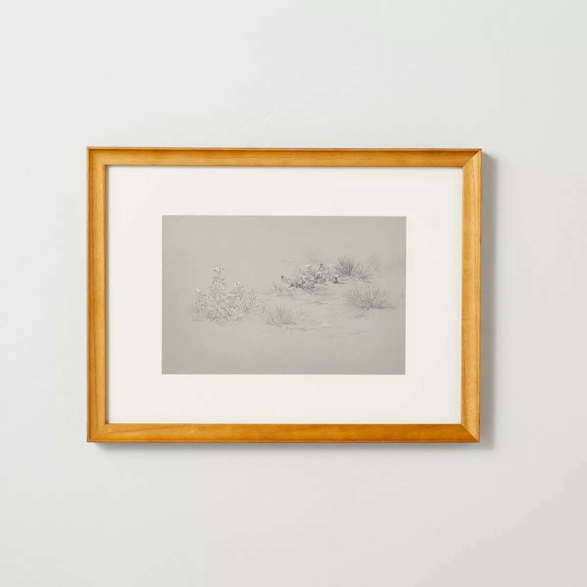 12"x16" Desert Sketch Framed Wall Art Cream/Gray - Hearth & Hand™ with Magnolia | Target