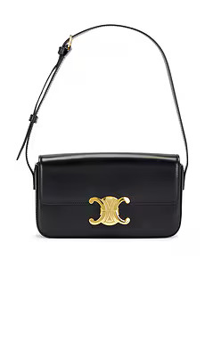 FWRD Renew Celine Triomphe Shoulder Bag in Black from Revolve.com | Revolve Clothing (Global)