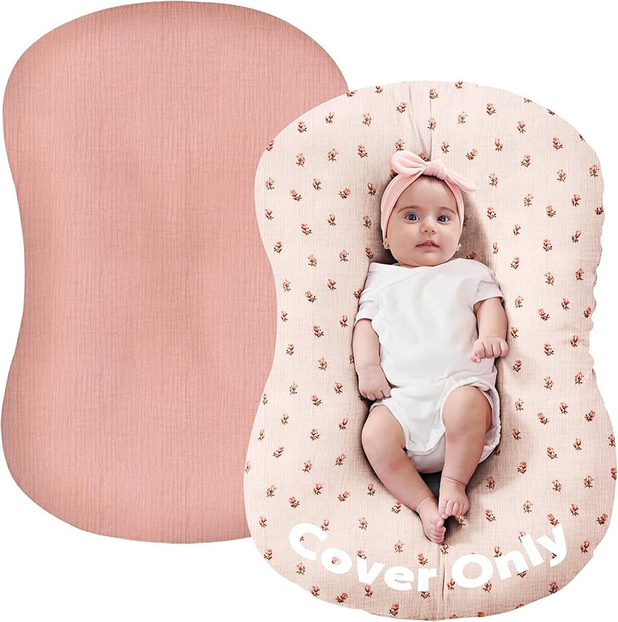 FUNUPUP Muslin Baby Lounger Cover Only Compatible with Snuggle Me Lounger, Infant Lounger Pillow ... | Amazon (US)