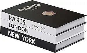 3 Pieces Fashion Decorative Book，Hardcover Modern Decorative Books Stacked Decorations Decor Bo... | Amazon (US)