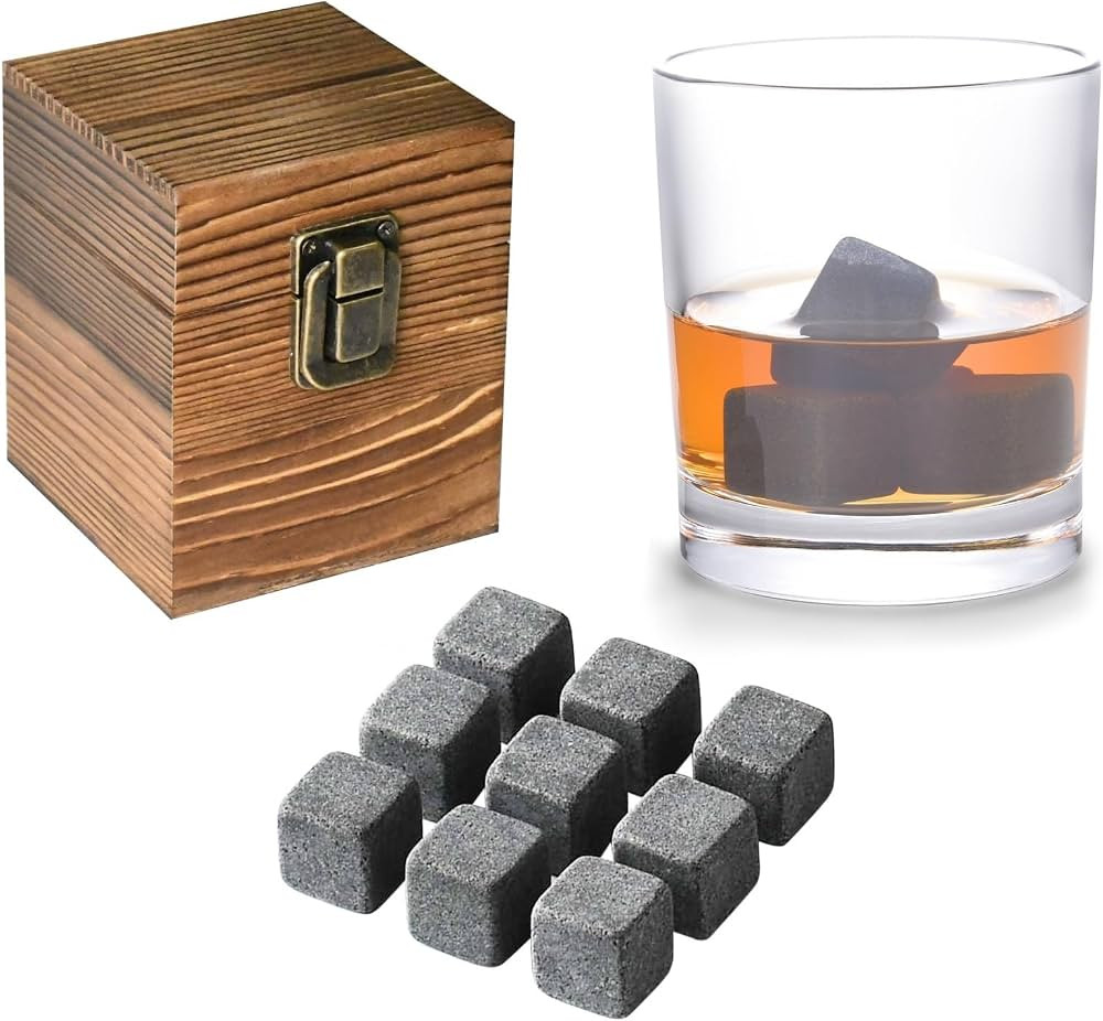 Whiskey Gifts for Men Dad Guy, Whiskey Stones, Stocking Stuffers for Men, Unique Anniversary Birt... | Amazon (US)