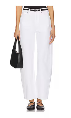 PISTOLA Wes High Rise Barrel Jeans in Vivid White from Revolve.com | Revolve Clothing (Global)