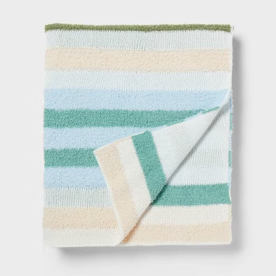 48"x58" Striped Knit Throw Blanket - Pillowfort™ | Target