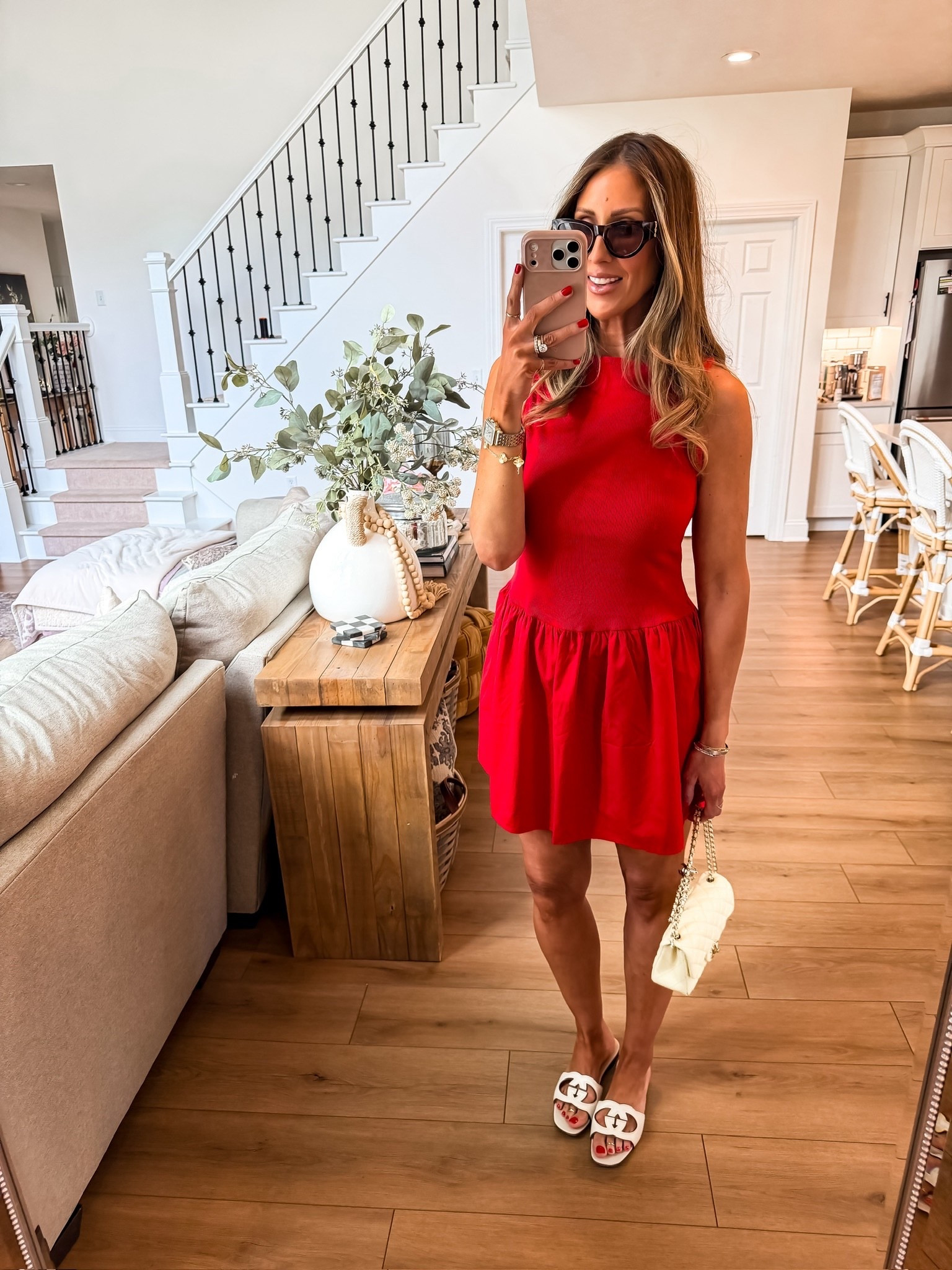 This red dress is such a moment… easy to throw on but still feels so put together. The fit is super flattering and it’s one of those pieces you can dress up or keep casual all summer.

Size M

red dress outfit, summer dress, casual chic style, flattering dress, easy outfit idea, vacation outfit, date night look, everyday style, feminine outfit, wardrobe staple, themominstylee

#LTKootd #LTKSeasonal #LTKOver40