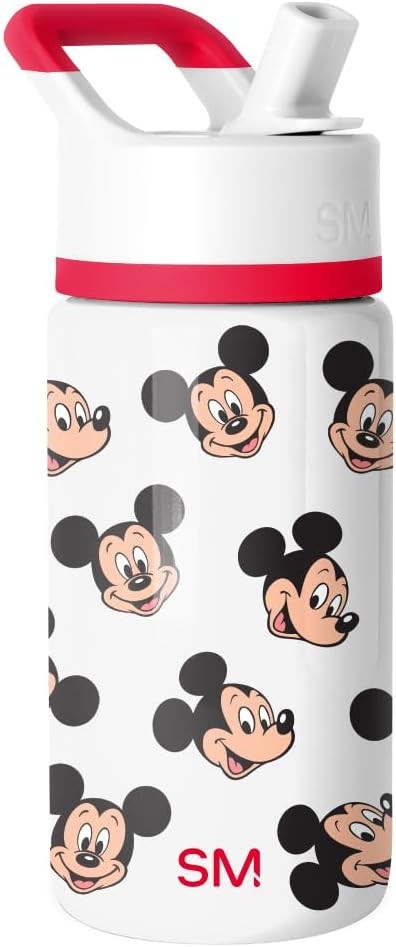 Simple Modern Kids Summit Water Bottle with Straw Lid | Disney Mickey Mouse 14oz Stainless Steel ... | Amazon (US)