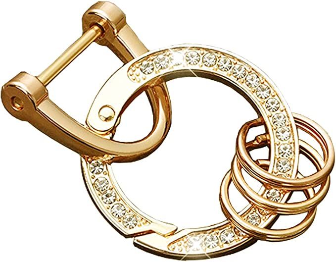 Crystal Car Keychains for Women Girl Sparkly Rhinestones Key Fob Universal Car Bling Accessories ... | Amazon (US)