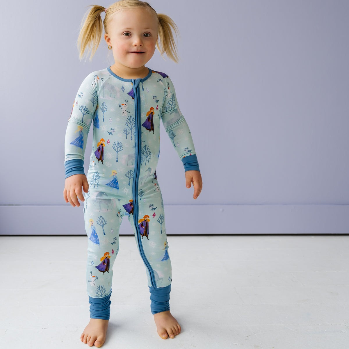 Disney Frozen Anna & Elsa Bamboo Viscose Zippy | Little Sleepies