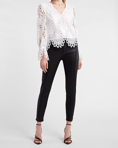 Peacock Crochet Lace Top | Express