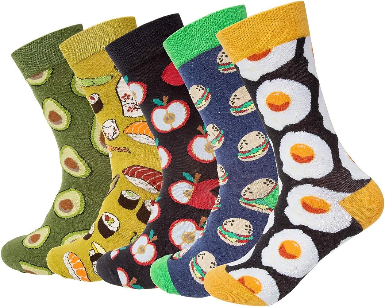 Funny Novelty Food Socks Space Animal Shark Socks Gifts for Men Women | Amazon (US)