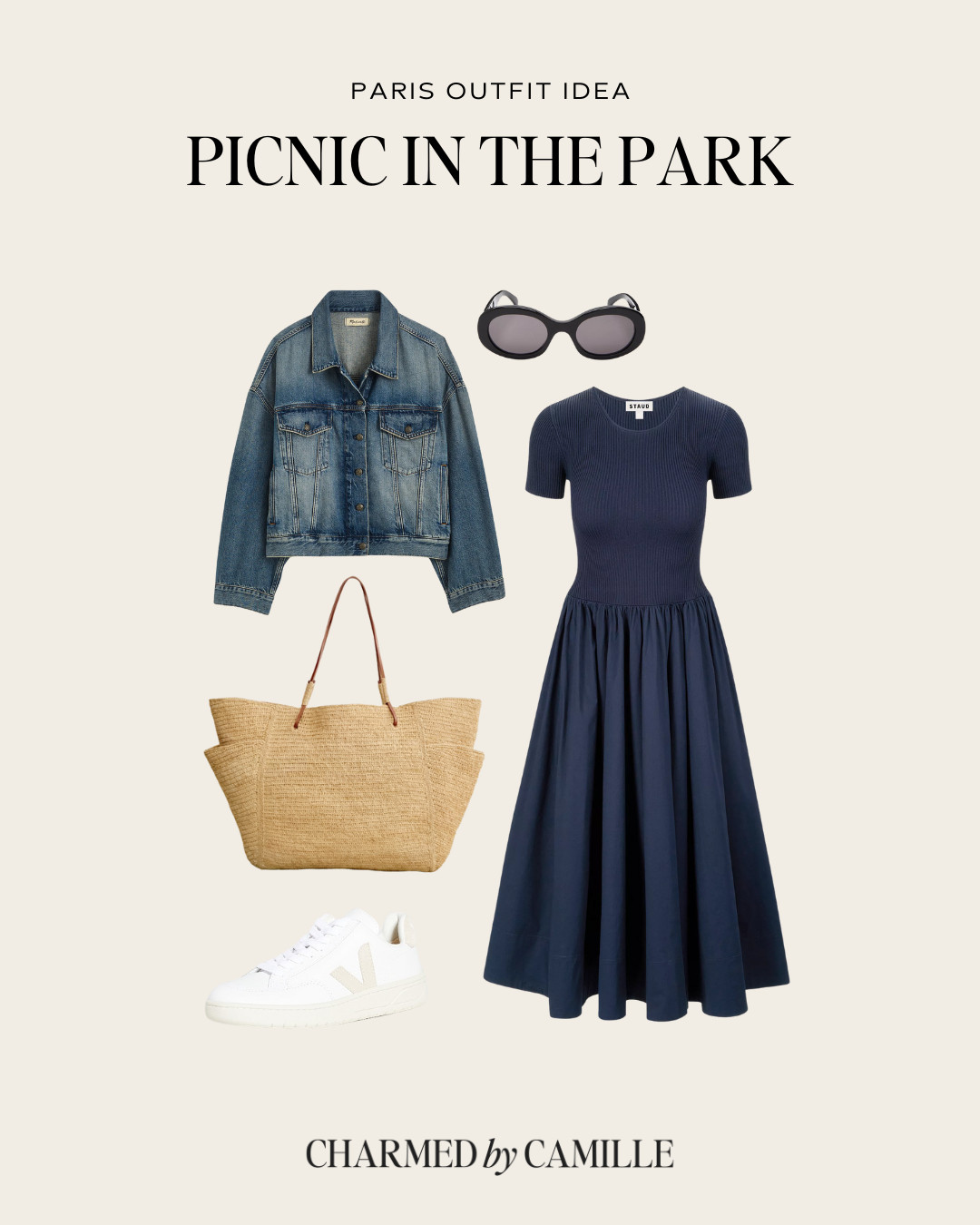PARIS OUTFIT IDEA 🖤 For days spent in the park, pair a cute midi dress with a fashion-forward (but comfy!) sneaker and denim jacket.

spring fashion - spring outfit idea - midi dress 

 #LTKSeasonal #LTKStyleTip #LTKShoeCrush