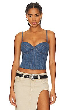 Denim Bustier
                    
                    fleur du mal | Revolve Clothing (Global)