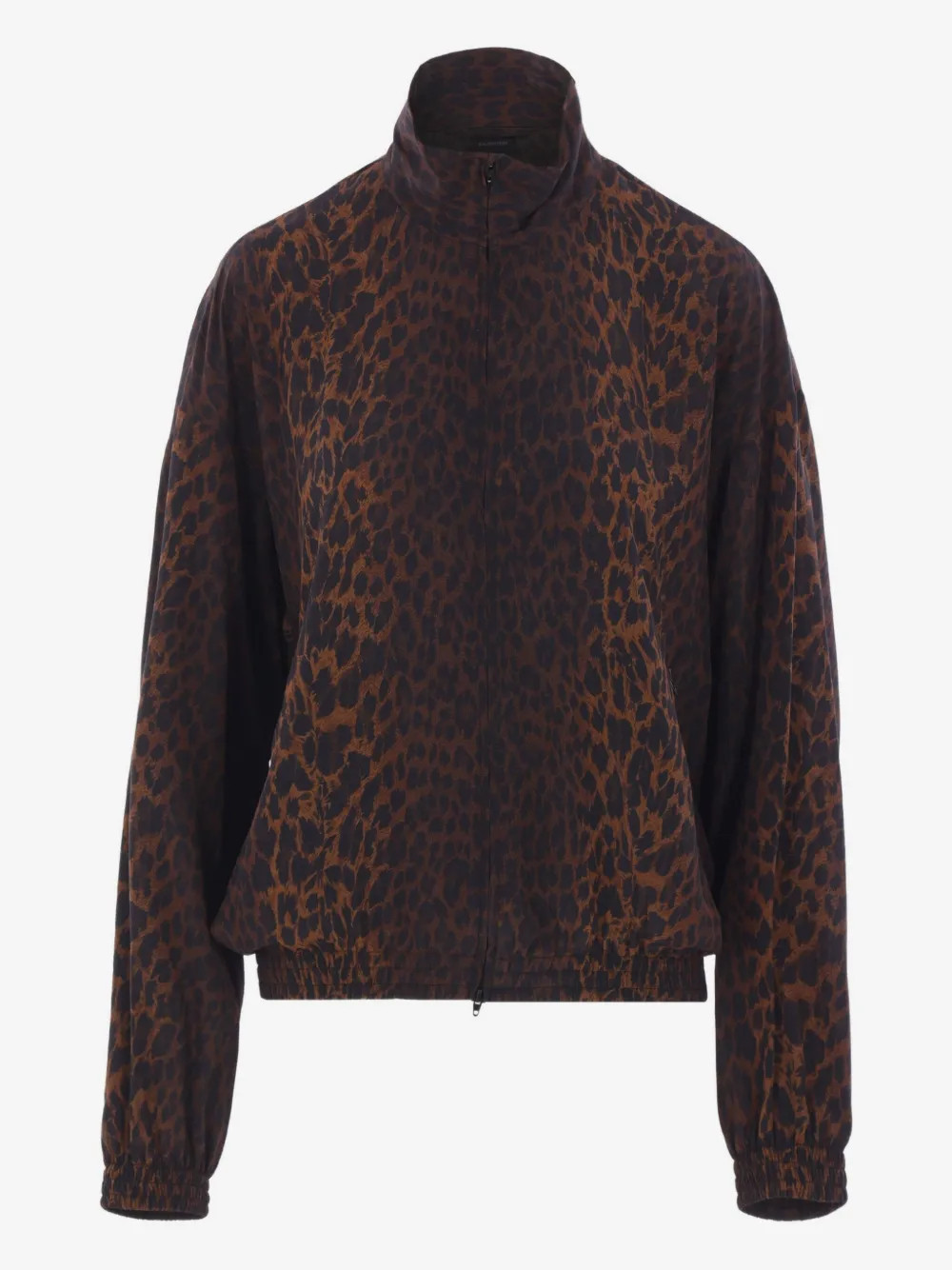 Balenciaga leopard-print zip-up jacket - Brown | Farfetch Global