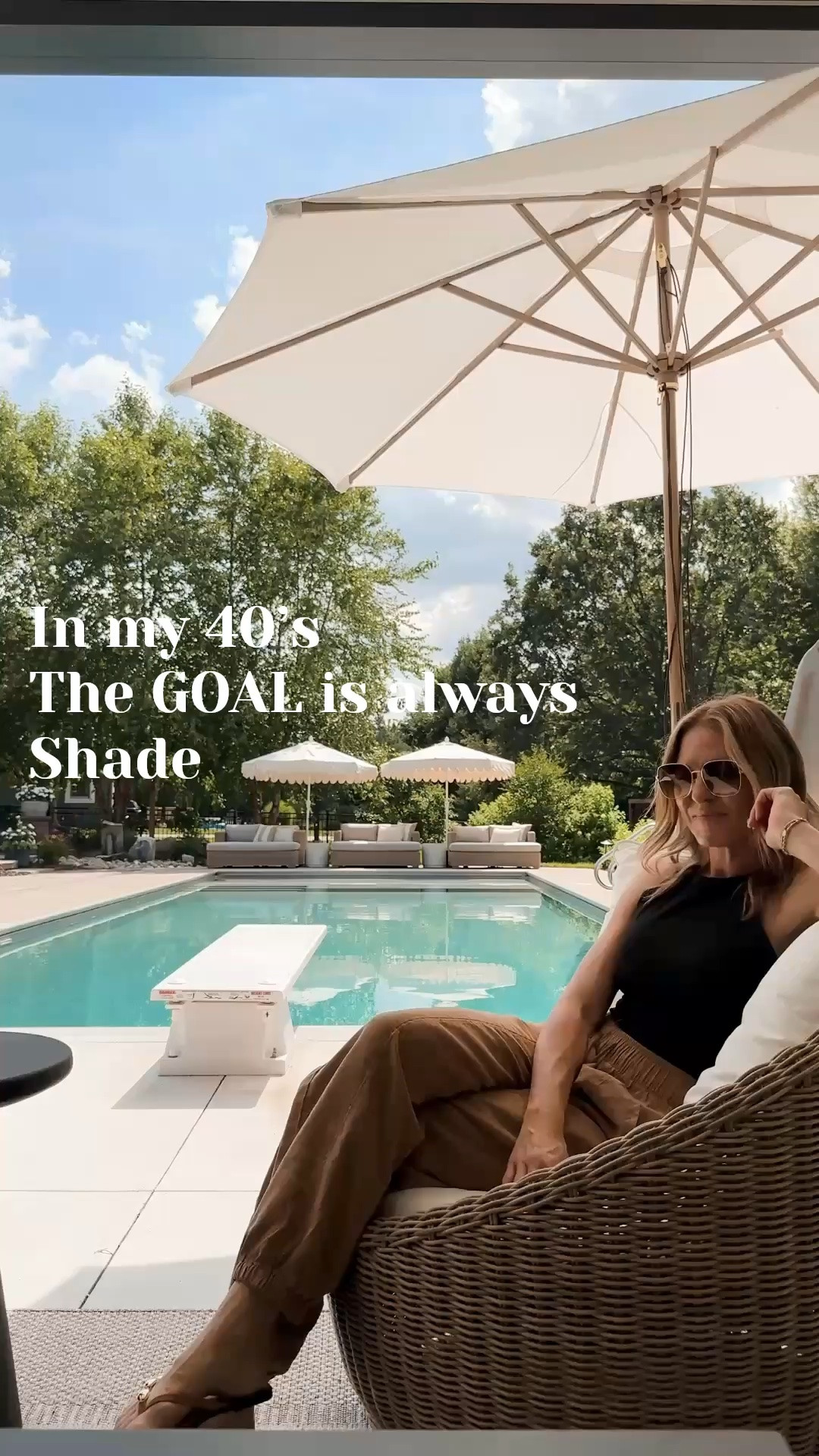 #ad our new rolling umbrella stand from @Wayfair ensures I have share anytime anywhere. In my 40’s I’m all about protecting my skin for having an umbrella stand that’s functional with a modern clean look Is a must! It’s the perfect addition to our  backyard. I already ordered another! #wayfairpartner #wayfair

#LTKSaleAlert #LTKHome #LTKSeasonal