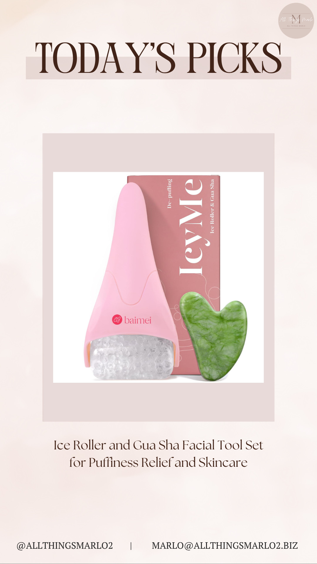 Ice Roller and Gua Sha Facial Tool Set for Puffiness Relief and Skincare 

 #LTKmorningroutine #LTKselfcare #LTKSeasonal