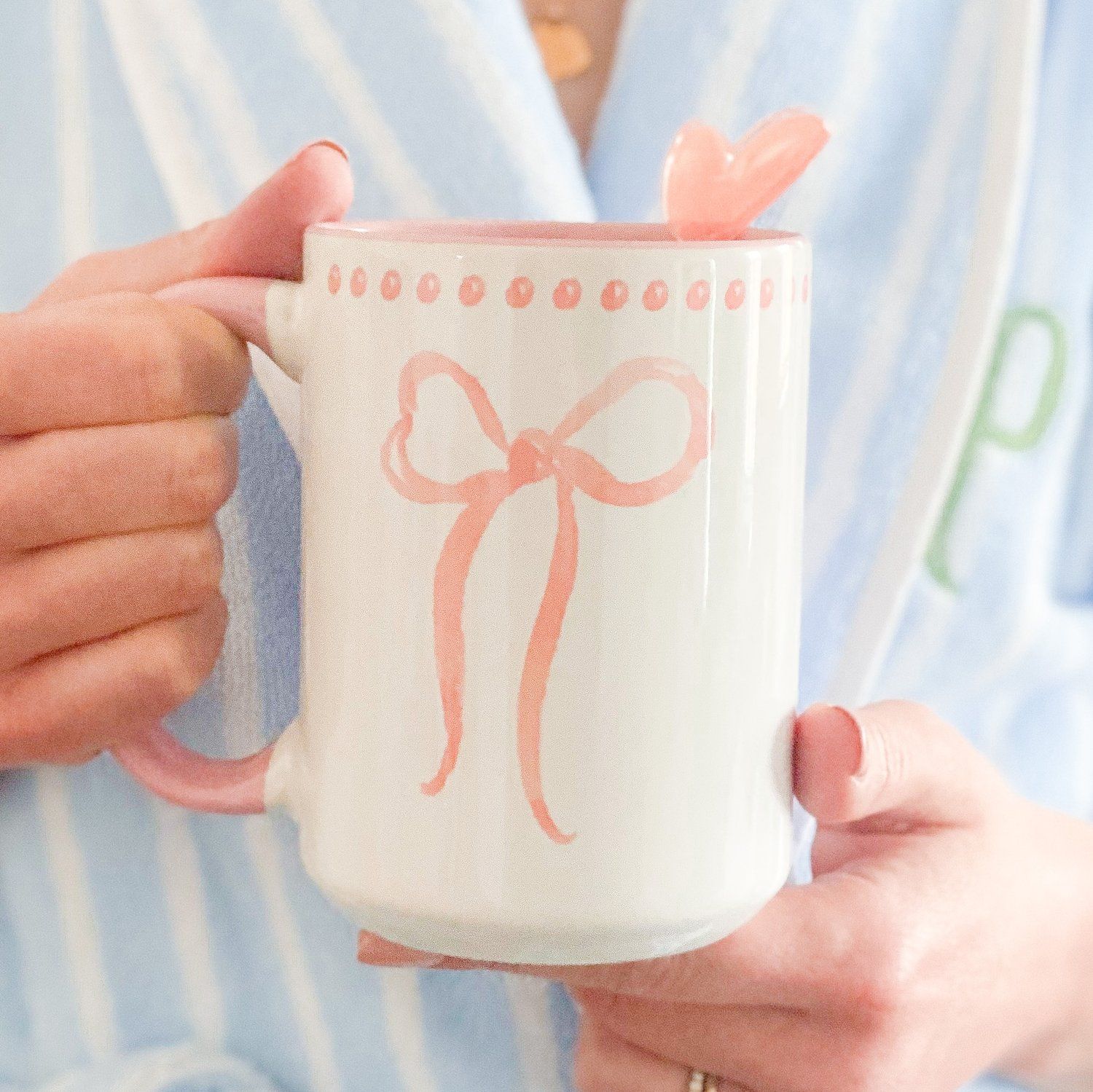 French Bow 15oz Tall Watercolor Mug — Simply Jessica Marie | Simply Jessica Marie