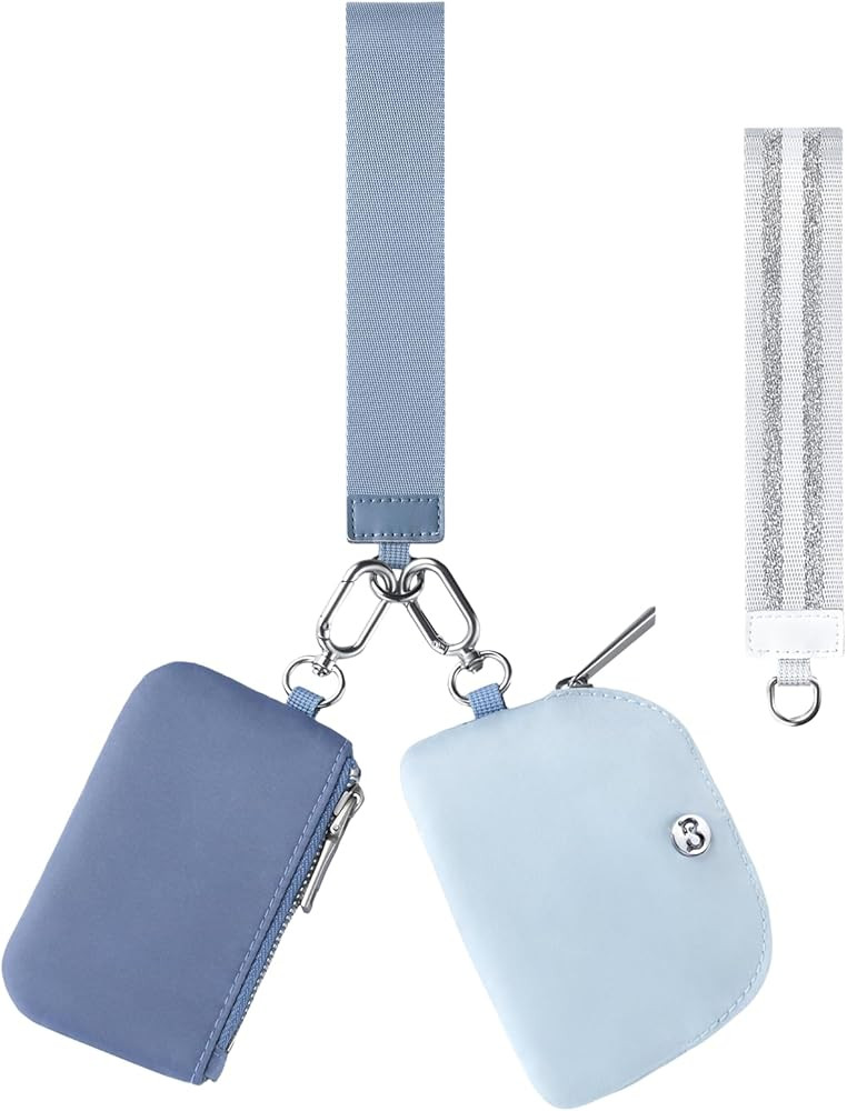 Babysun Mini Zip Around Dual Pouch Wristlet With 2 Straps Wristlet Keychain Wallet for Women Coin... | Amazon (US)