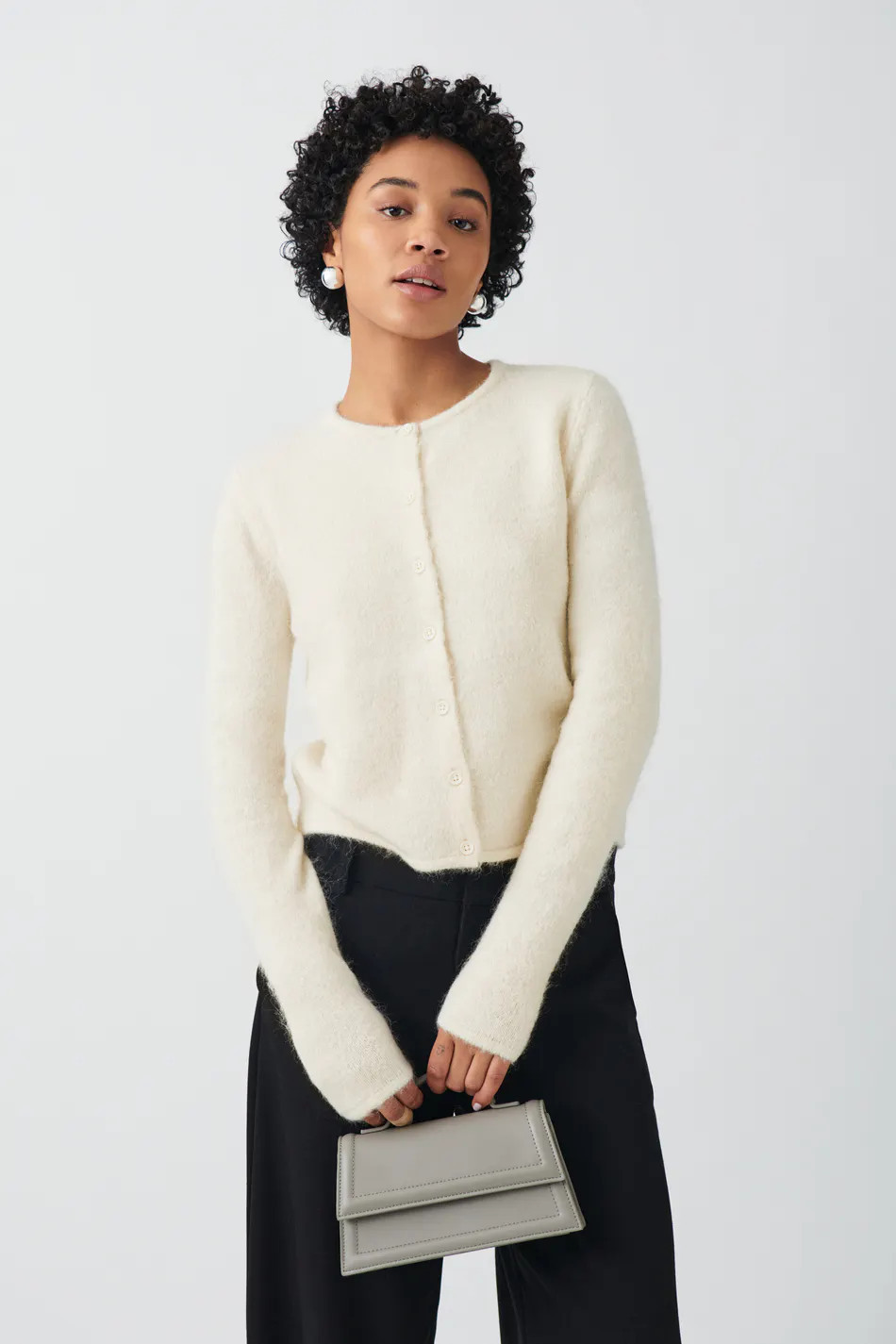 Knitted cardigan - Vit - Dam - Gina Tricot | Gina Tricot SE