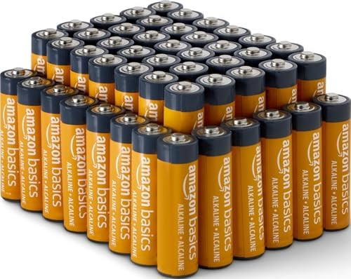 Amazon Basics 48-Pack AA Alkaline High-Performance Batteries, 1.5 Volt, 10-Year Shelf Life, Long-... | Amazon (US)