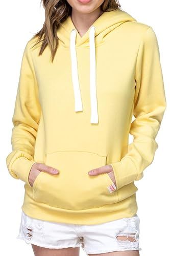 Urban Look Womens Active Long Sleeve Fleece Lined Fashion Hoodie Pullover | Amazon (US)