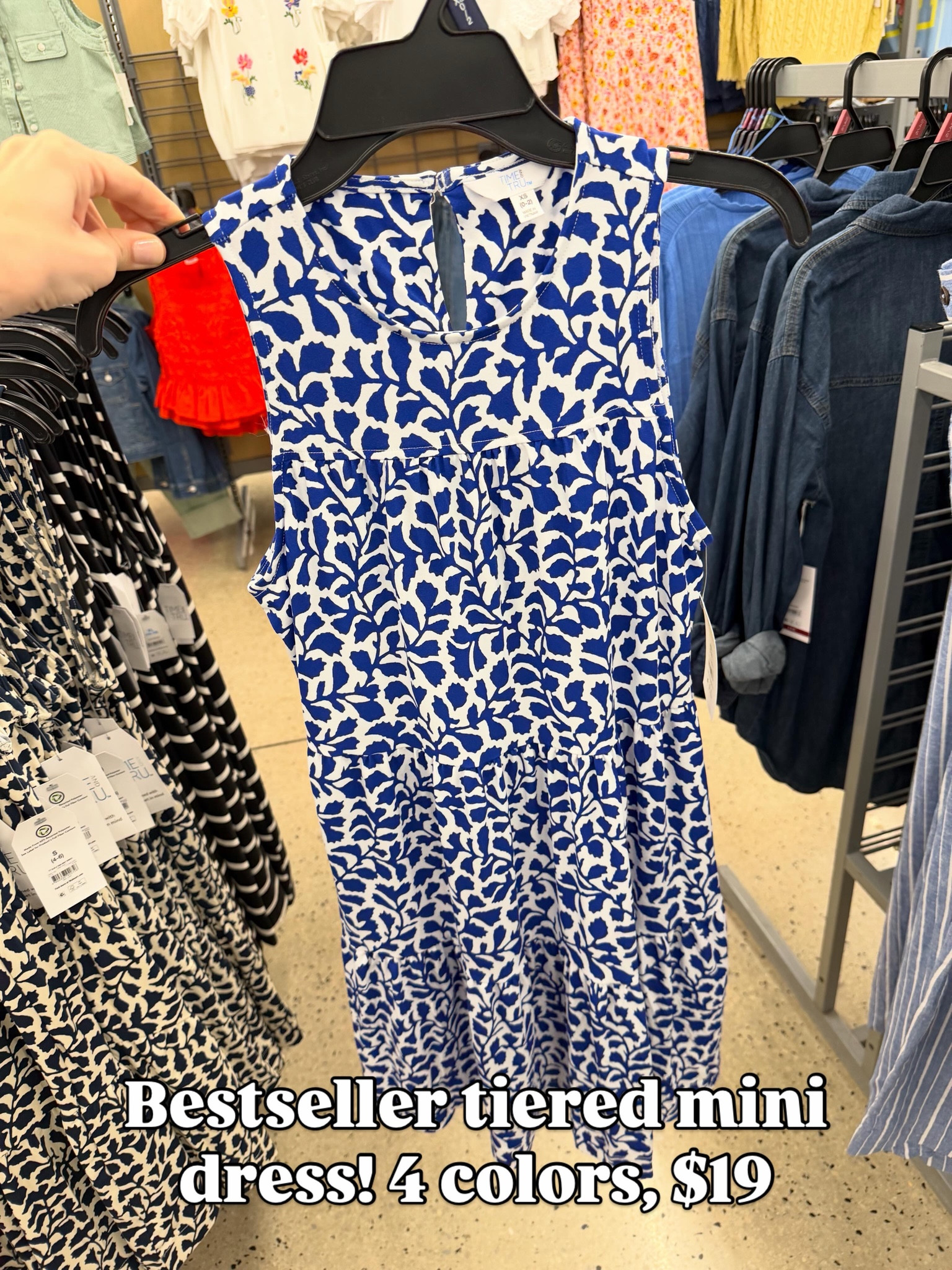Stretchy synthetic mini dress, several colorways. #walmartfashion