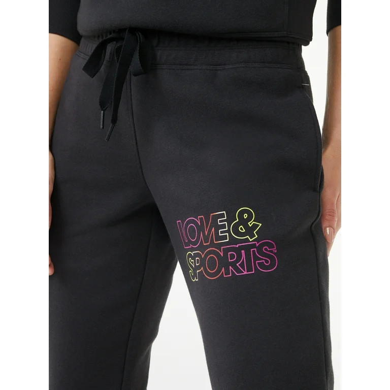 Love & Sports Women's Heavyweight Fleece Sweatpants | Walmart (US)