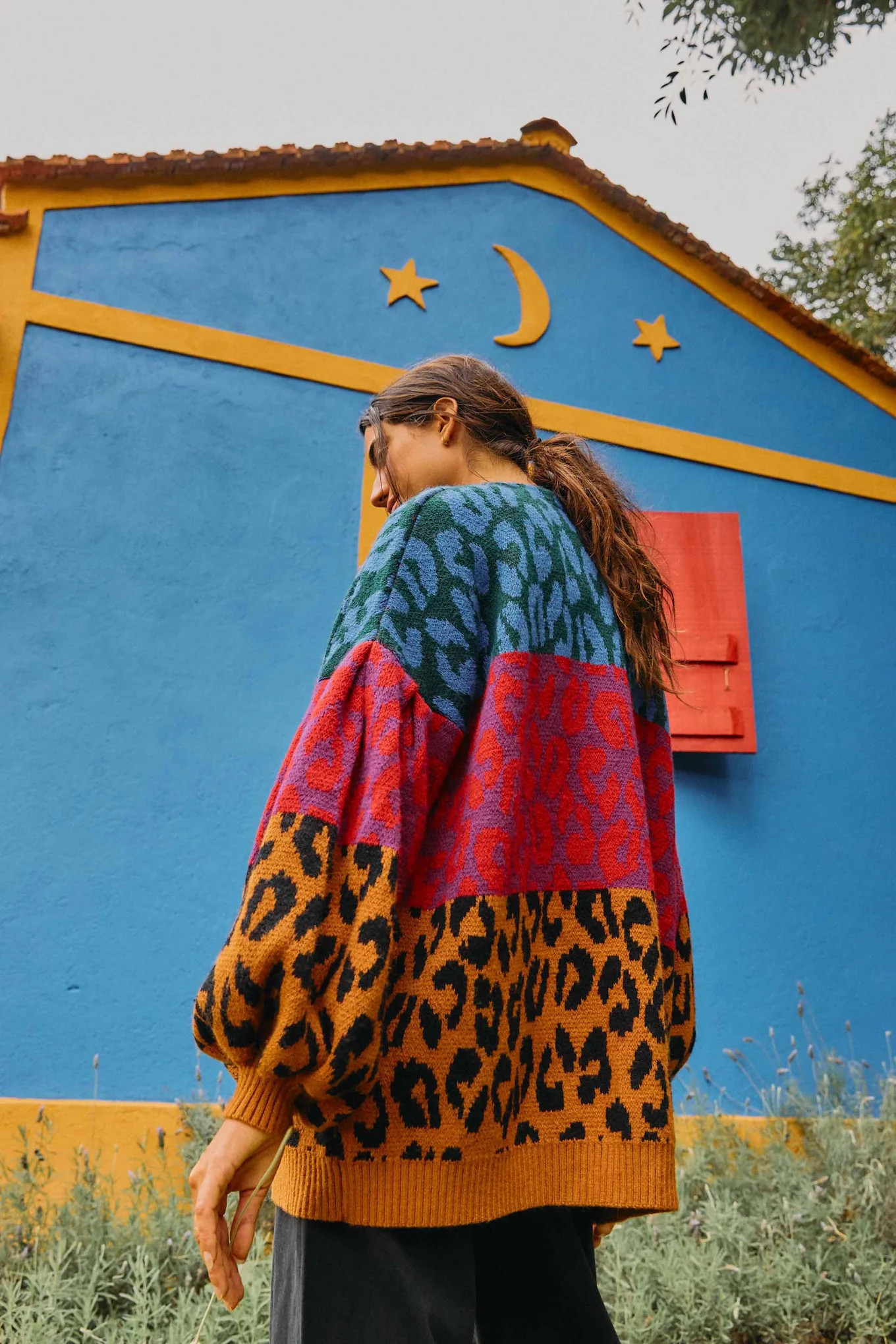 MIXED IKAT DYED LEOPARDS CARDIGAN | FarmRio (US)