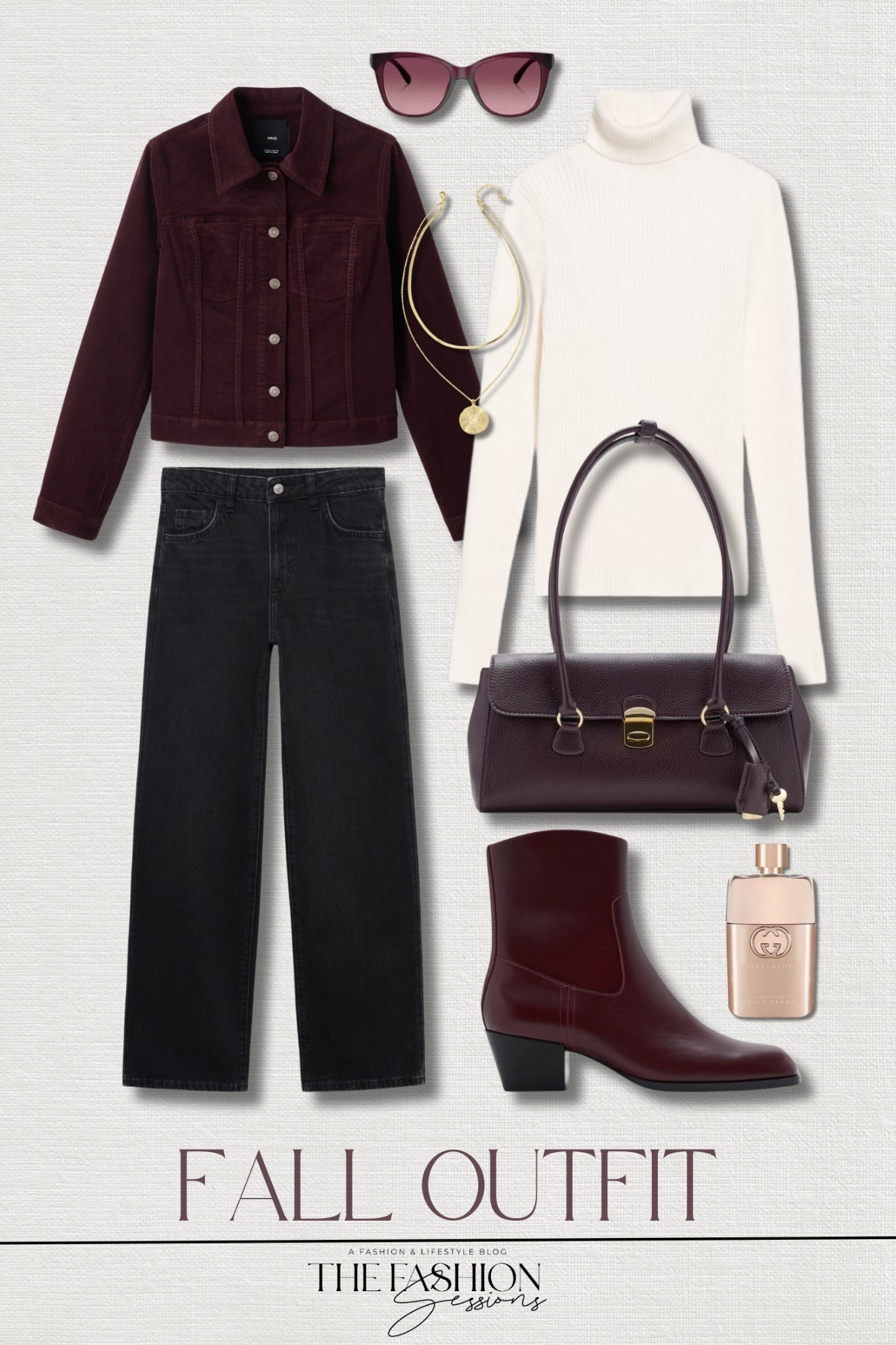Burgundy & black elevated casual fall outfit.
velvet bomber jacket | wide leg jeans | turtleneck sweater | square toe leather ankle boots | City shoulder bag | Gucci Guilty | fall outfit | elevated casual

#LTKSeasonal #LTKStyleTip #LTKFindsUnder100