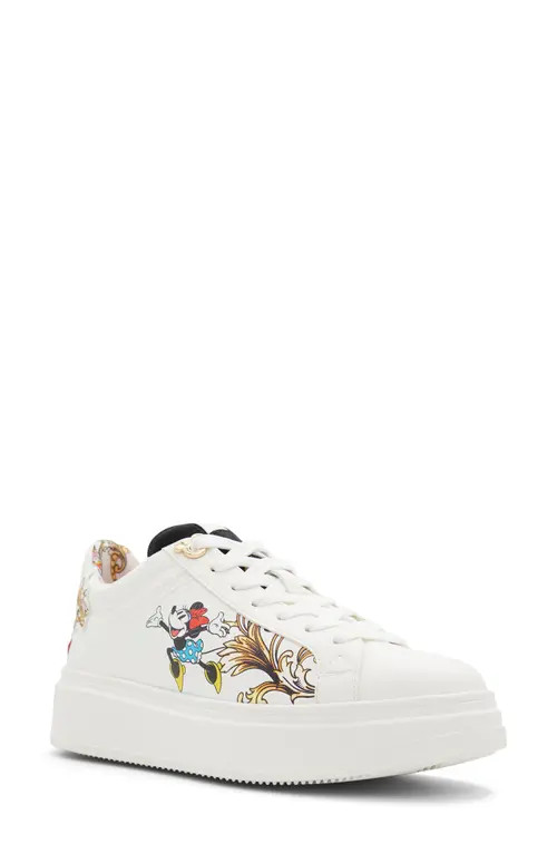 Disney x ALDO Low Top Sneaker in White/Black at Nordstrom, Size 11 | Nordstrom