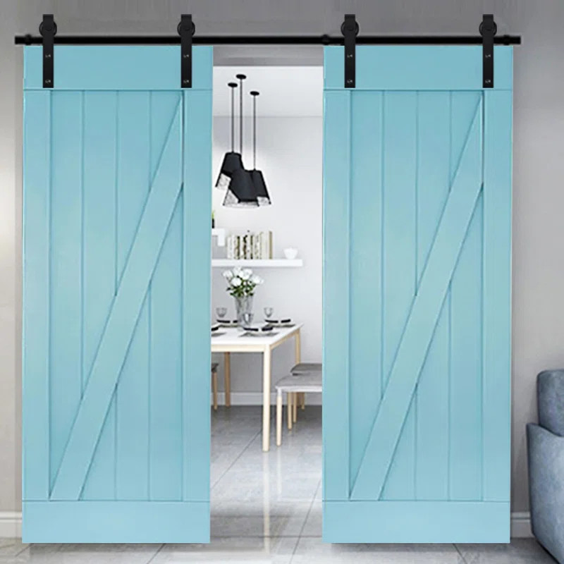 Sturdy Standard Double Barn Door Hardware Kit | Wayfair North America