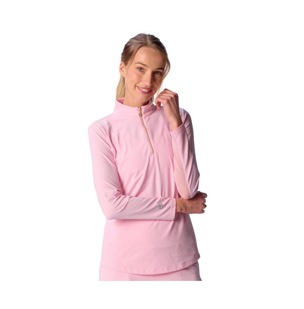 G Lifestyle Clothing Women's G Lifestyle Long Sleeve Mock Neck Top - Light pink | Macy's