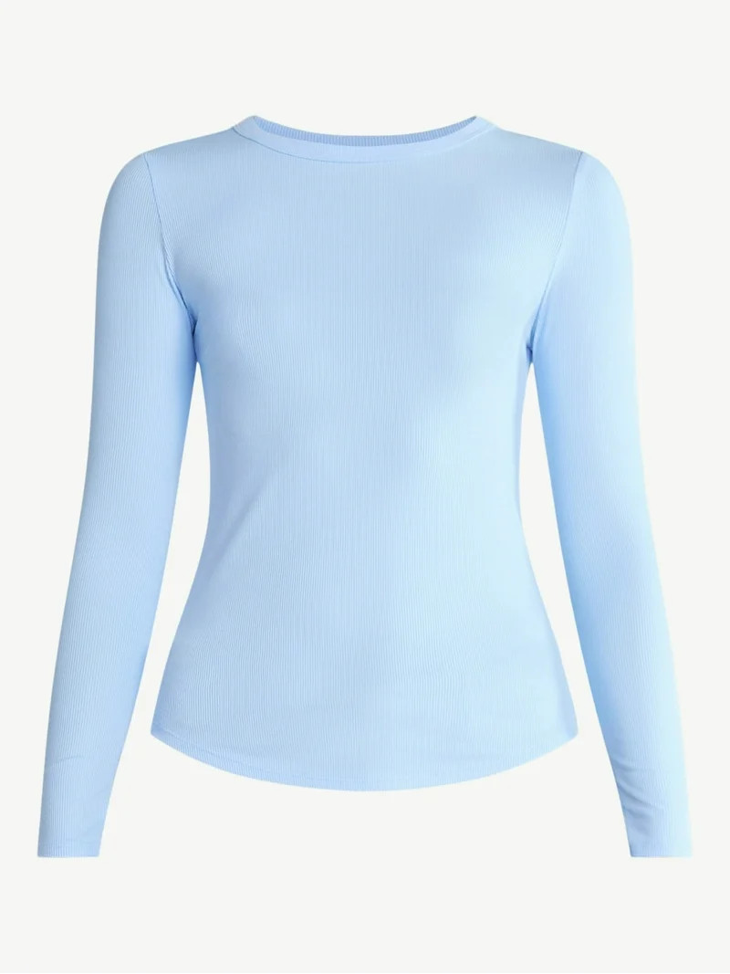 No Boundaries Crew Rib Tee, Women's | Walmart (US)