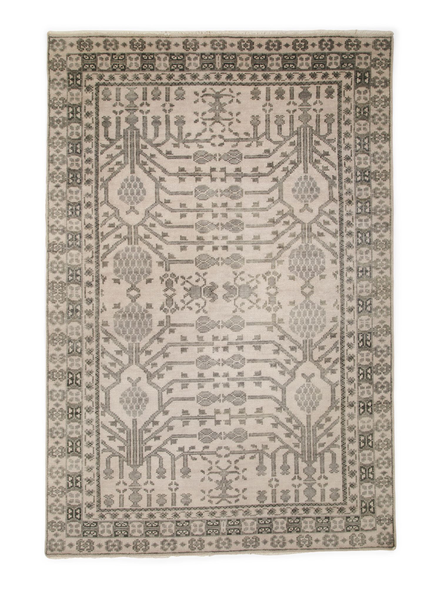 6x9 Wool Blend Hand Knotted Rug | TJ Maxx