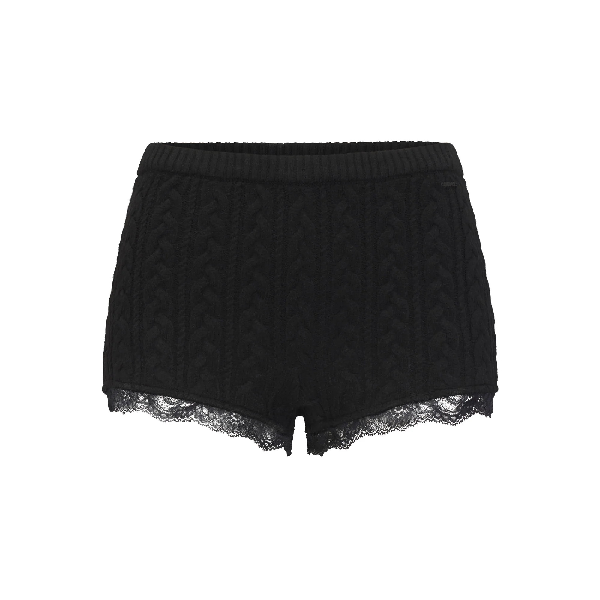 SKIMS Cable Micro Short | Black | XL | Sweater Knit | SKIMS (US)