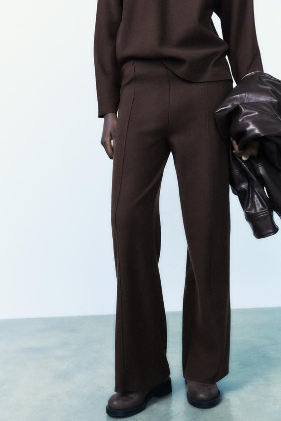 SOFT STRAIGHT-LEG TROUSERS | Zara UK