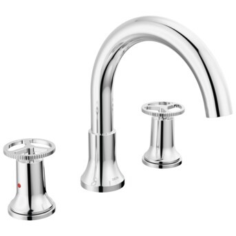 Delta Trinsic Chrome 2-handle Deck-mount Roman Low-arc Bathtub Faucet | Lowe's