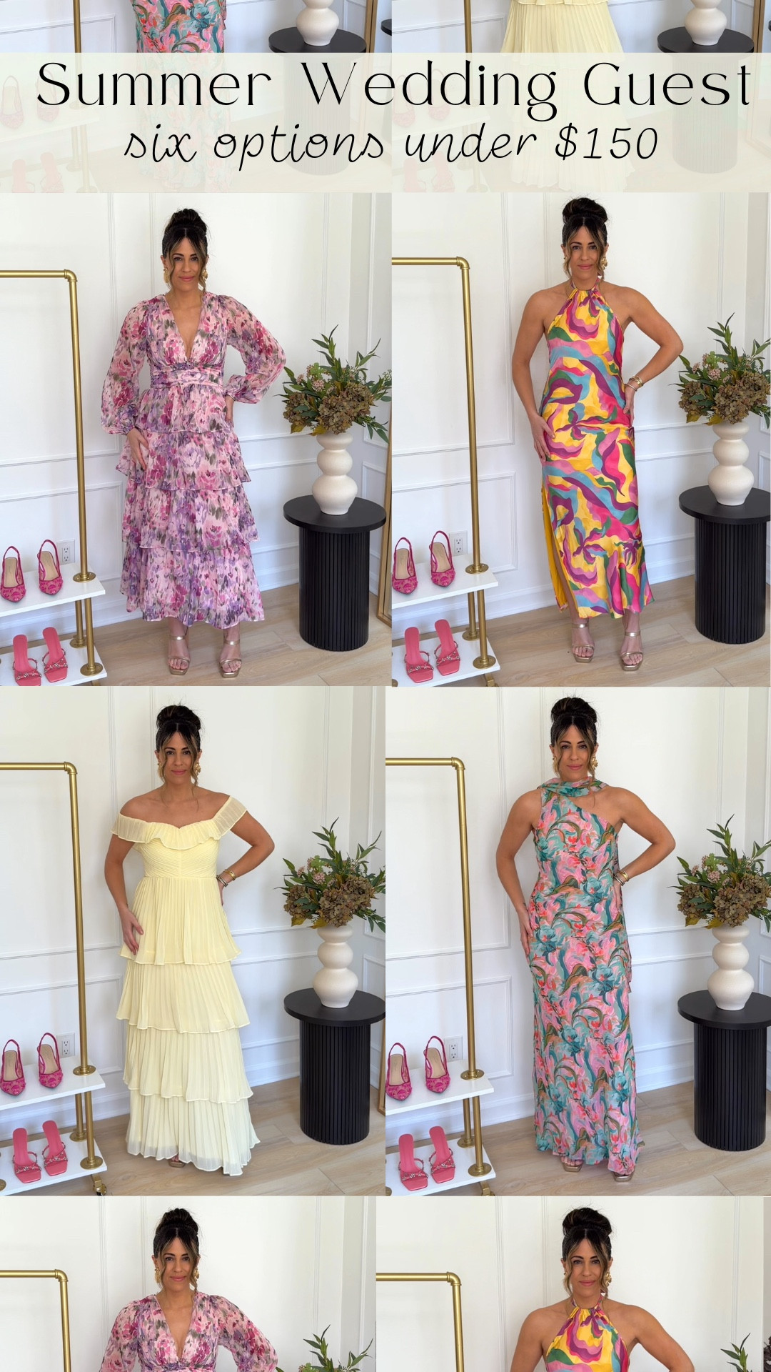 Summer wedding guest dresses (wearing size small)

Floral dress | tiered dress | yellow dress | occasion wear dress | summer wedding | spring wedding 

#LTKootd #LTKgrwm #LTKWedding