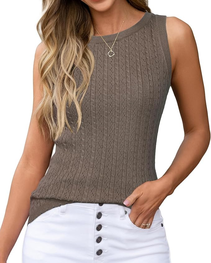 Arach&Cloz Women's Wool Blend Sweaters Non See Through All-Season Business Casual Tank 2026 | Amazon (US)