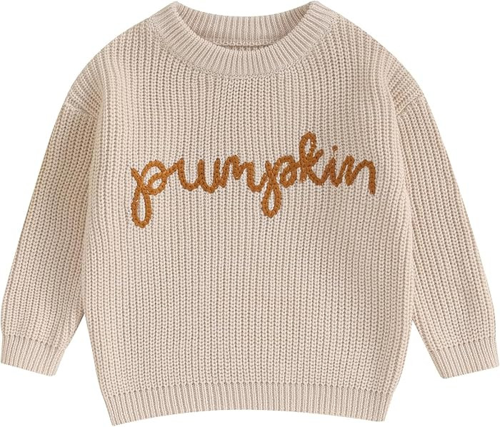 Infant Baby Boy Girl Oversized Knit Sweater Chunky Long Sleeve Pullover Sweater Shirts Warm Fall Winter Tops Clothes | Amazon (US)